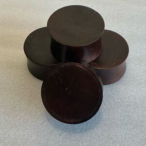 Mango Wood Carved Display Stands 4Pcs. Wholesale Lot NOS